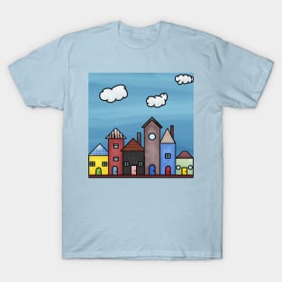 Whimsical City Street T-Shirt